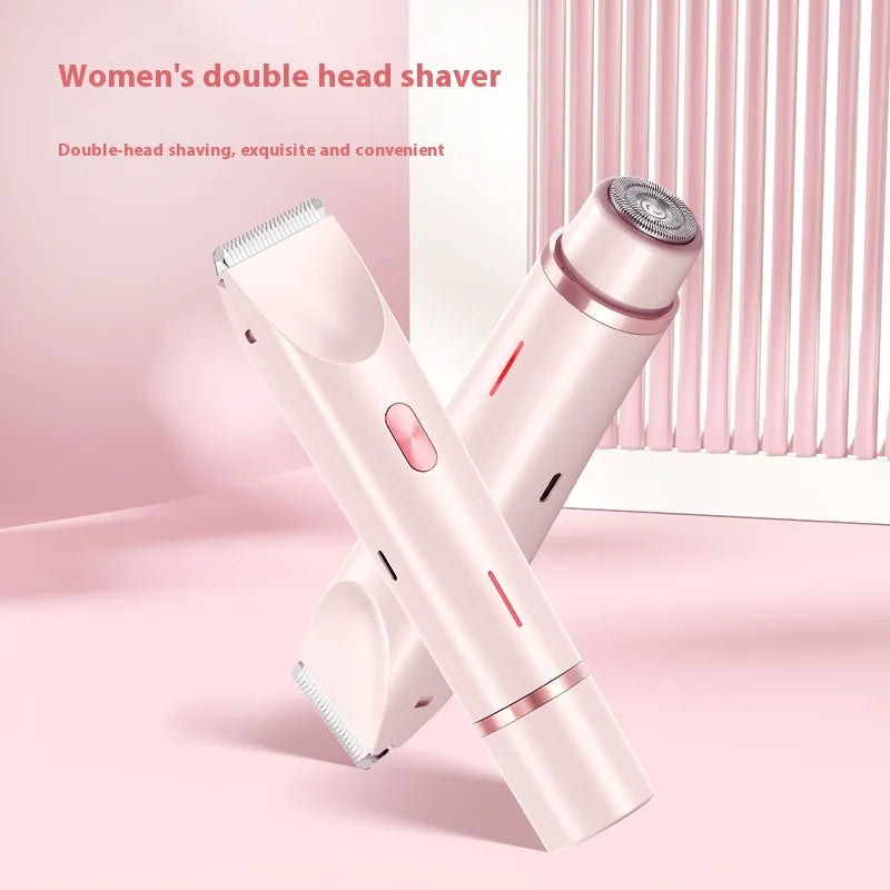 2 In 1 Hair Remover Women's Double Head Shaver Private Pubic Hair Trimmer