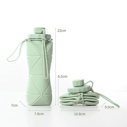 600ml Folding Silicone Water Bottle