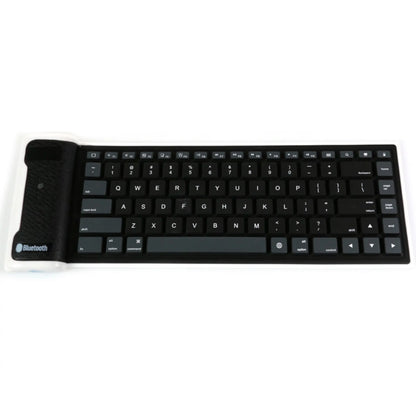 Wireless Bluetooth Foldable Roll-Up Keyboard: Silent 87-Key Keypad