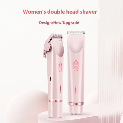 2 In 1 Hair Remover Women's Double Head Shaver Private Pubic Hair Trimmer