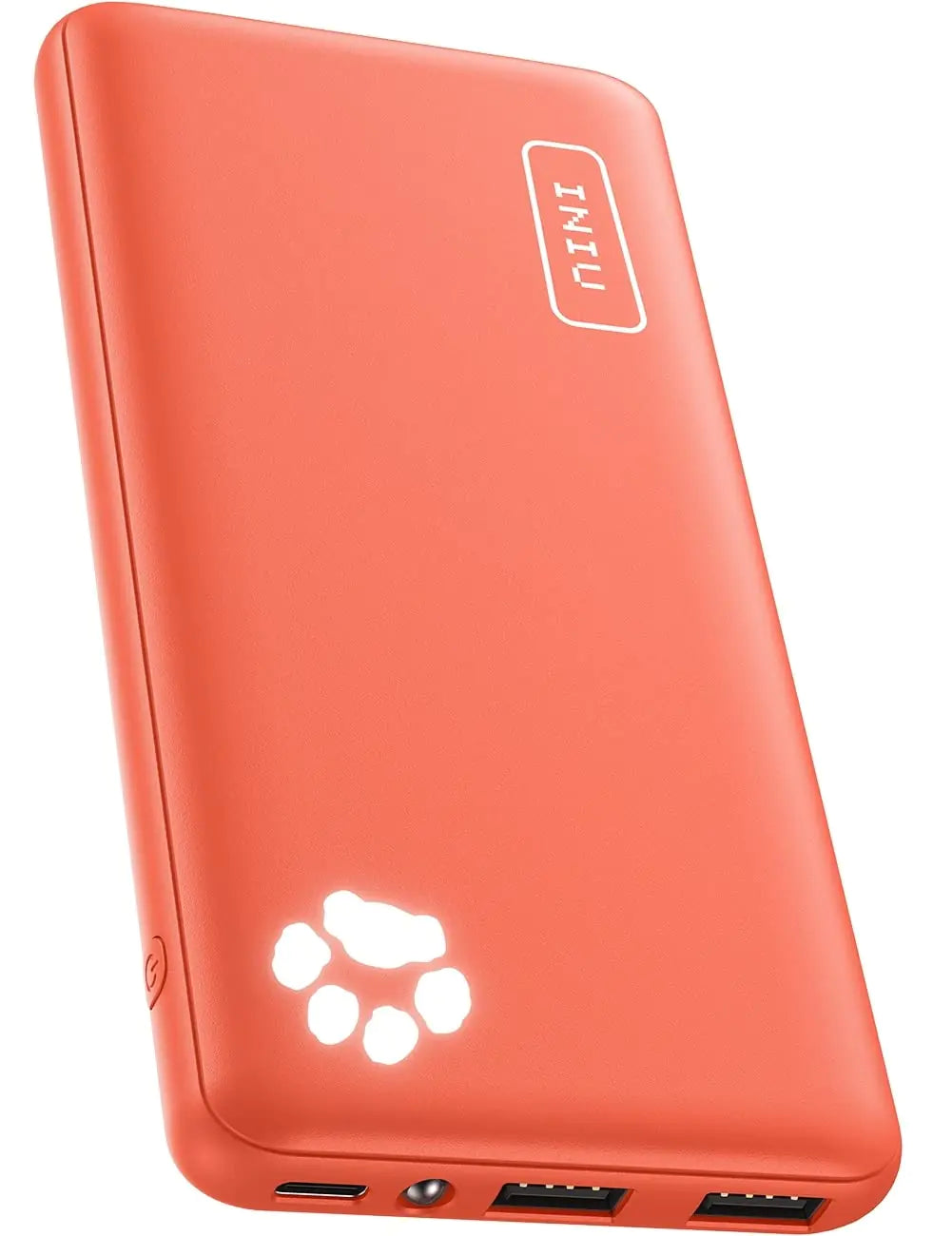 INIU Portable Charger, USB C Slimmest Triple 3A High-Speed 10000mAh Phone Power Bank.