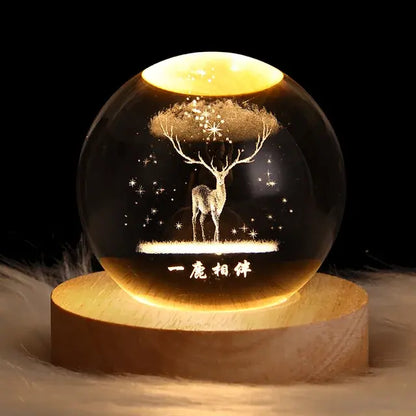 Galaxy Astronaut Crystal Ball Night Lights