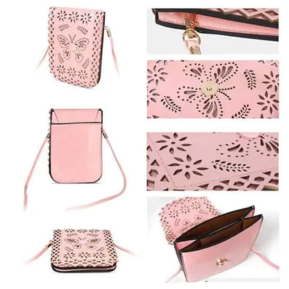 Social Butterfly A Flower And A Butterfly Filigree Design Crossbody Bag