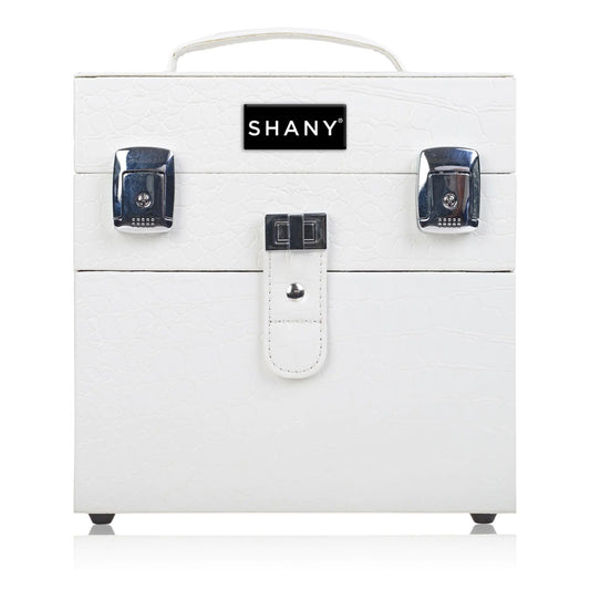 SHANY Color Matters - Makeup Travel Case Nail Accessories Organizer and Makeup Train Case - Makeup Storage Box - White Lily