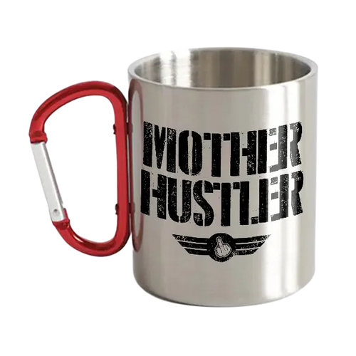 Mother Hustler Stainless Steel Double Wall Carabiner Mug 10oz