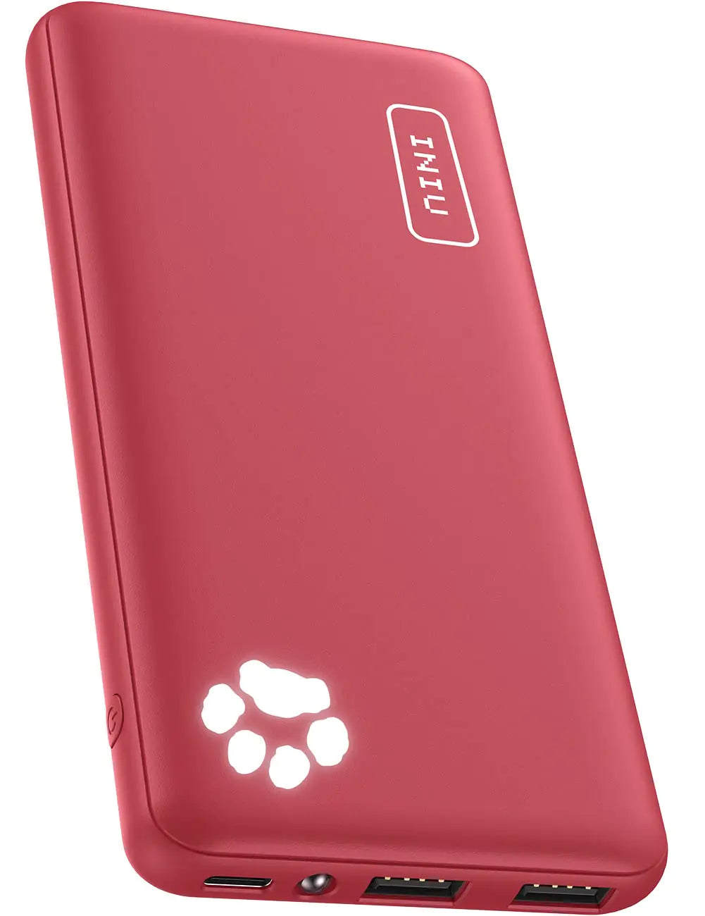 INIU Portable Charger, USB C Slimmest Triple 3A High-Speed 10000mAh Phone Power Bank.